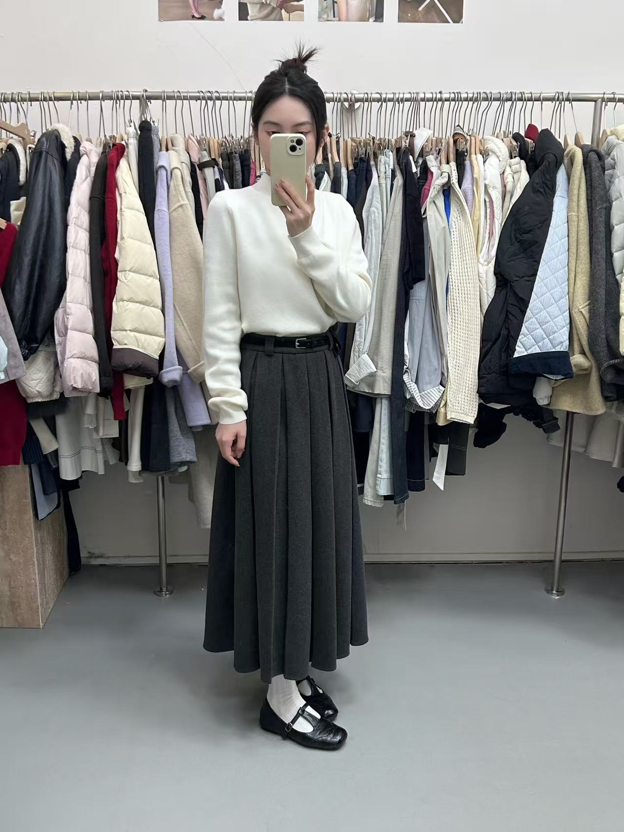 E sè 韩系女装新款半身裙打底