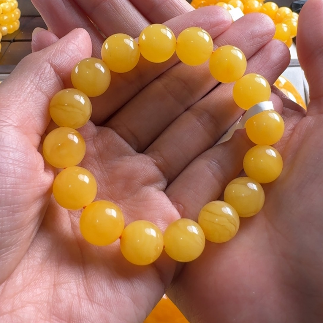 蜜蜡毛衣链未镶嵌贝***妈