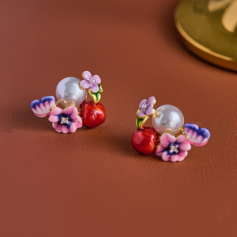 合金合成锆石耳饰 【琴愿为你】时尚耳坠高端女耳环WM023