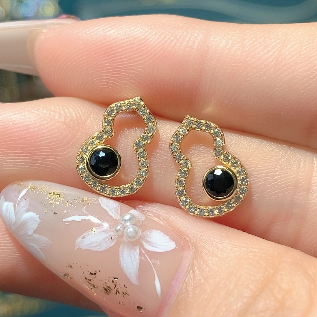 耳饰蓝宝石银S925镶嵌天然宝石福利款