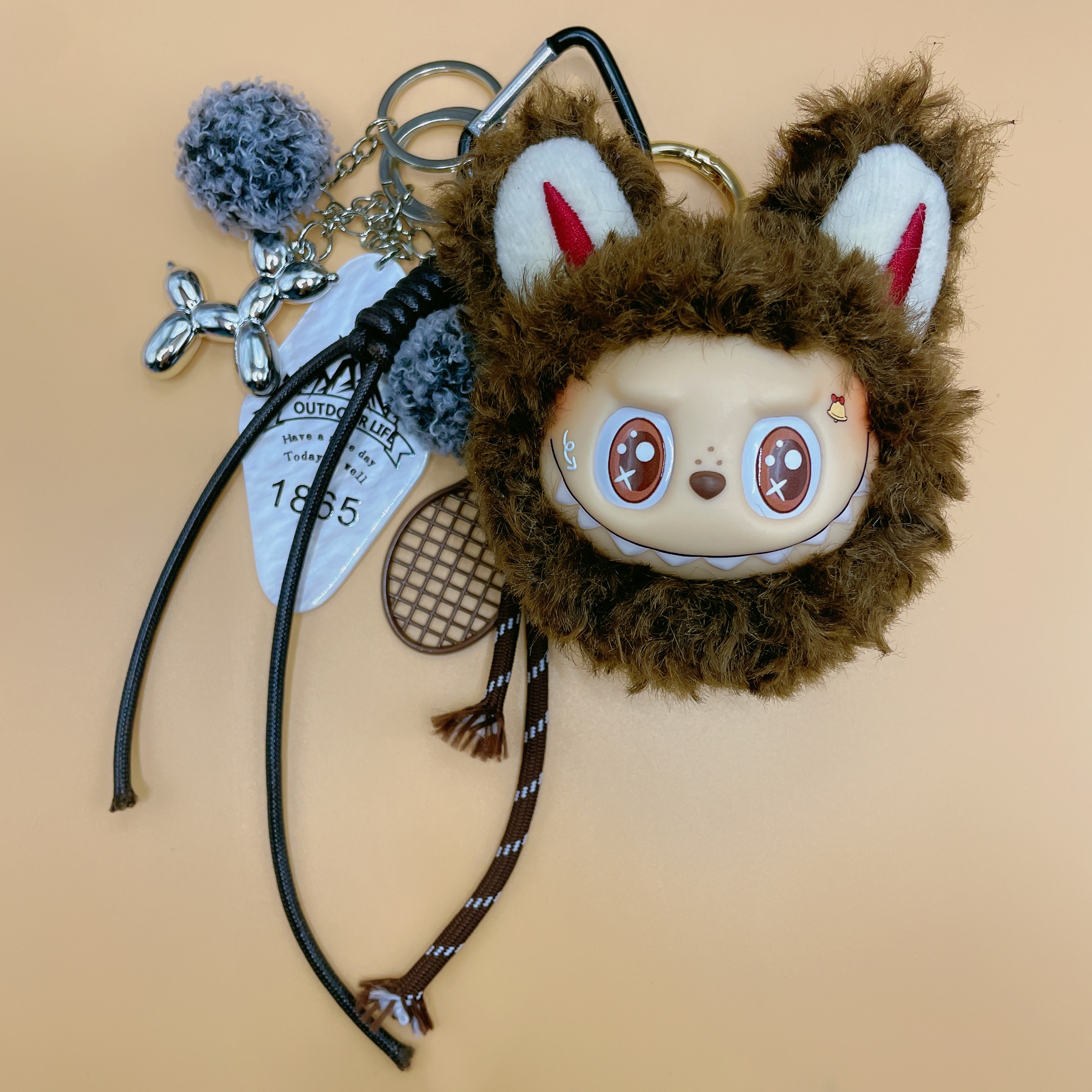 【端盒】二创手工改娃LABUBU毛绒脑袋高定MIU系包挂