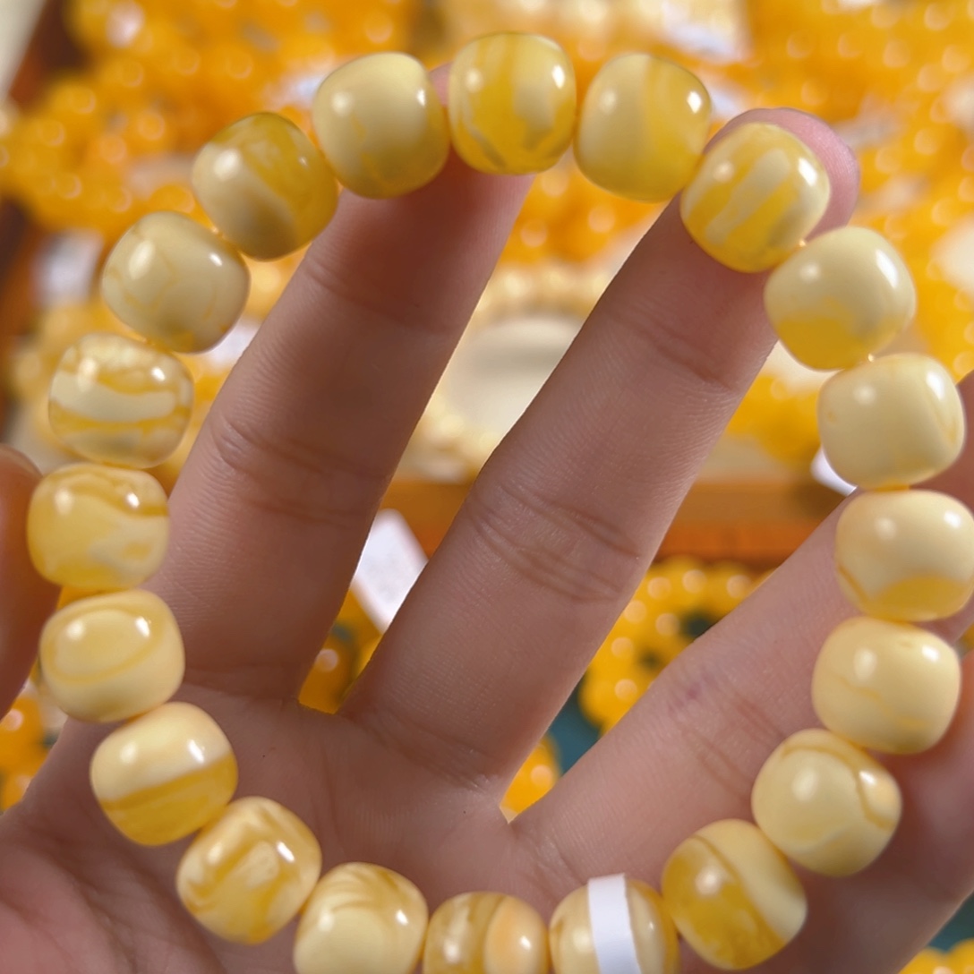 琥珀未镶嵌手链15.03g焦皮同料老型11mm ad