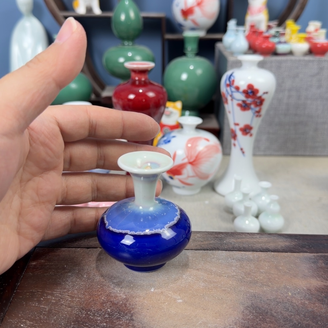 陶瓷手工小花器摆件