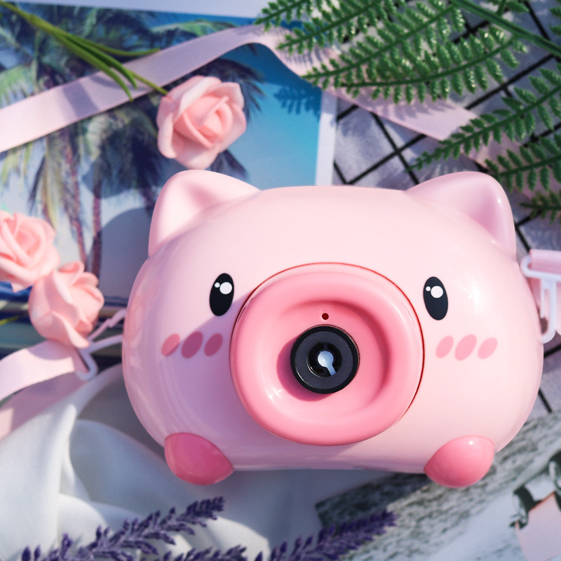 小猪泡泡机儿童电动照片泡泡机卡通批发自动吹泡泡机小猪泡泡机