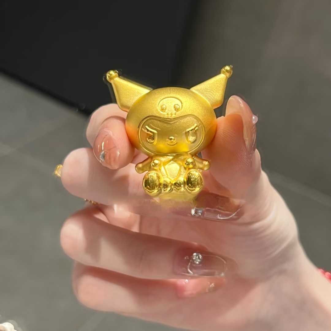 【创隆黄金】999足金库洛米摆件纯金卡通摆件