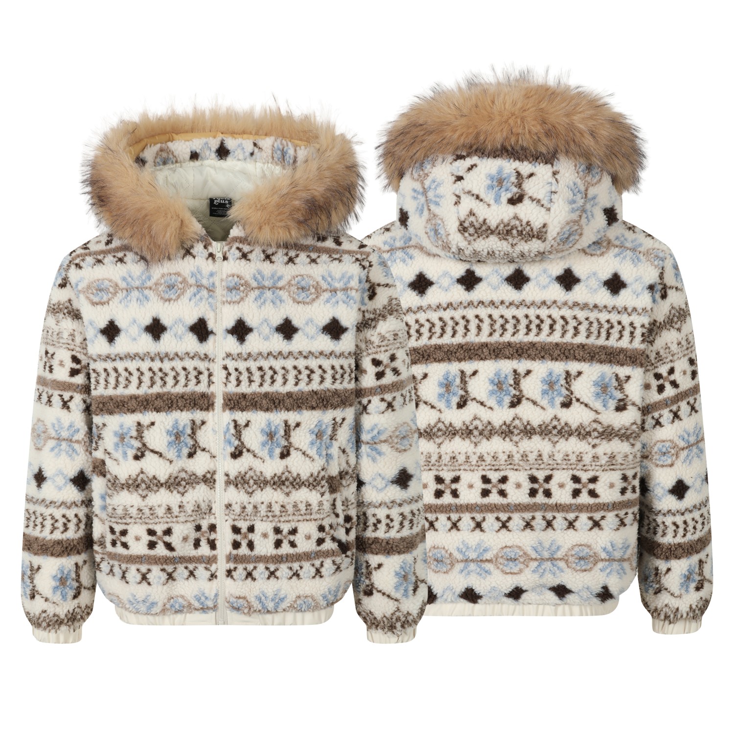 苏格拉底研究所 甜美少女费尔岛大毛领加厚棉衣棉服外套