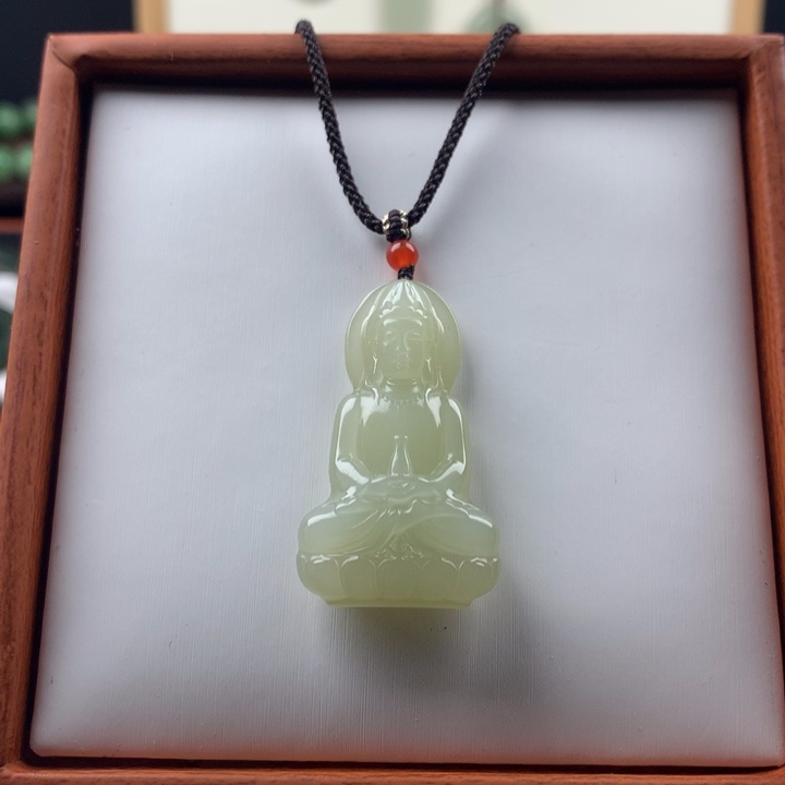和田玉未镶嵌吊坠(不含链)观音吊坠