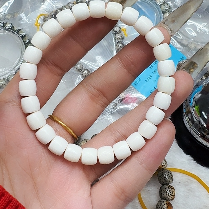 星月菩提手串387白驼骨87直单圈