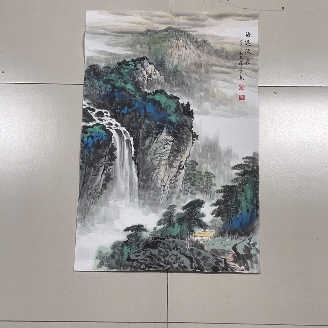 F***连国画四尺三开画芯 孤品捡漏