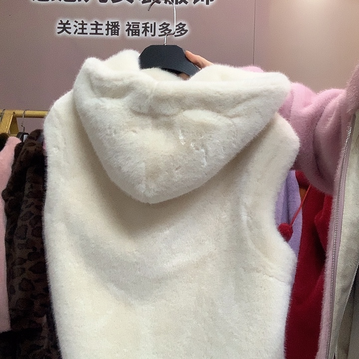 白色拉链马甲短款