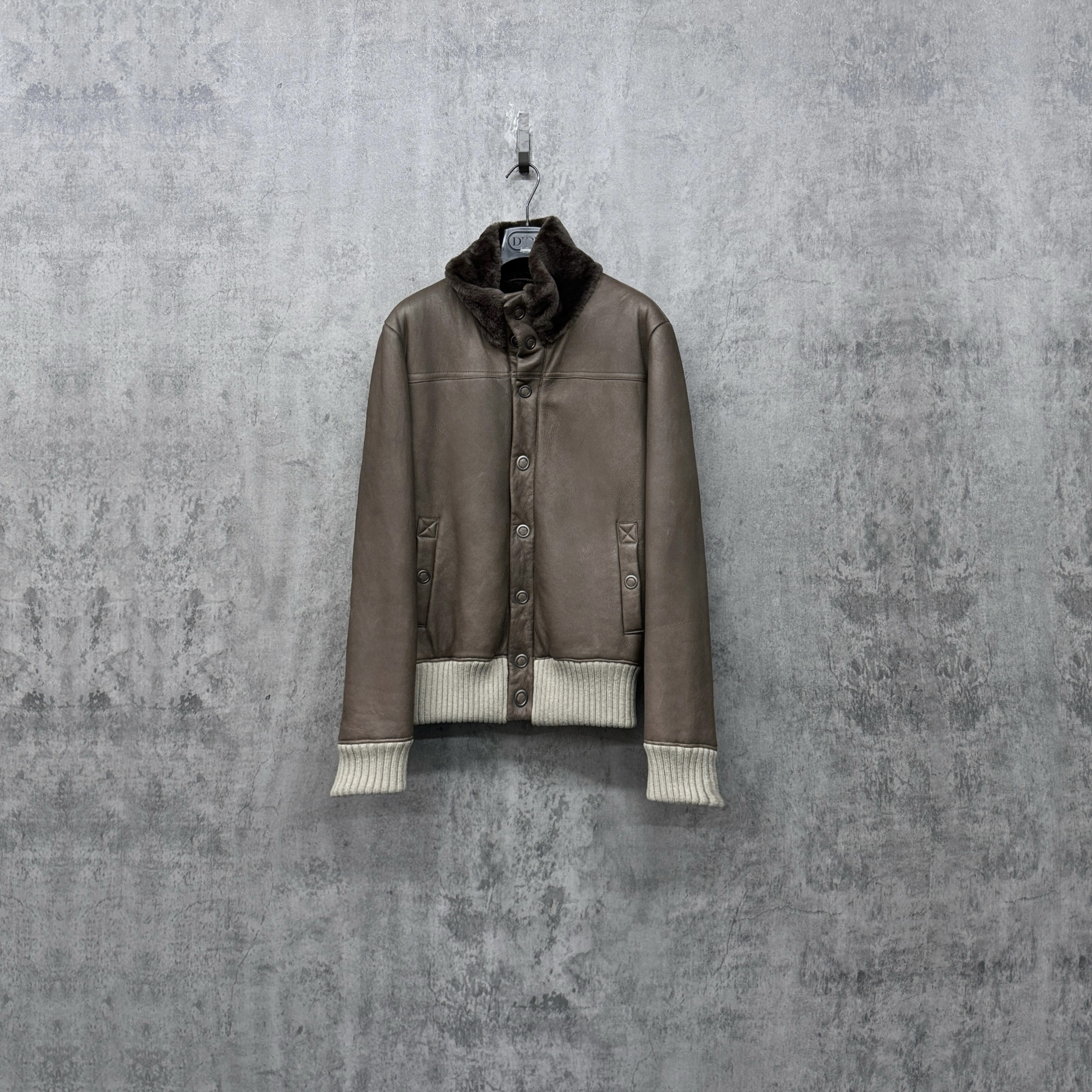 99新 BOTTEGA VENETA/葆蝶家 Bv皮毛一体夹克外套/SK208/48码