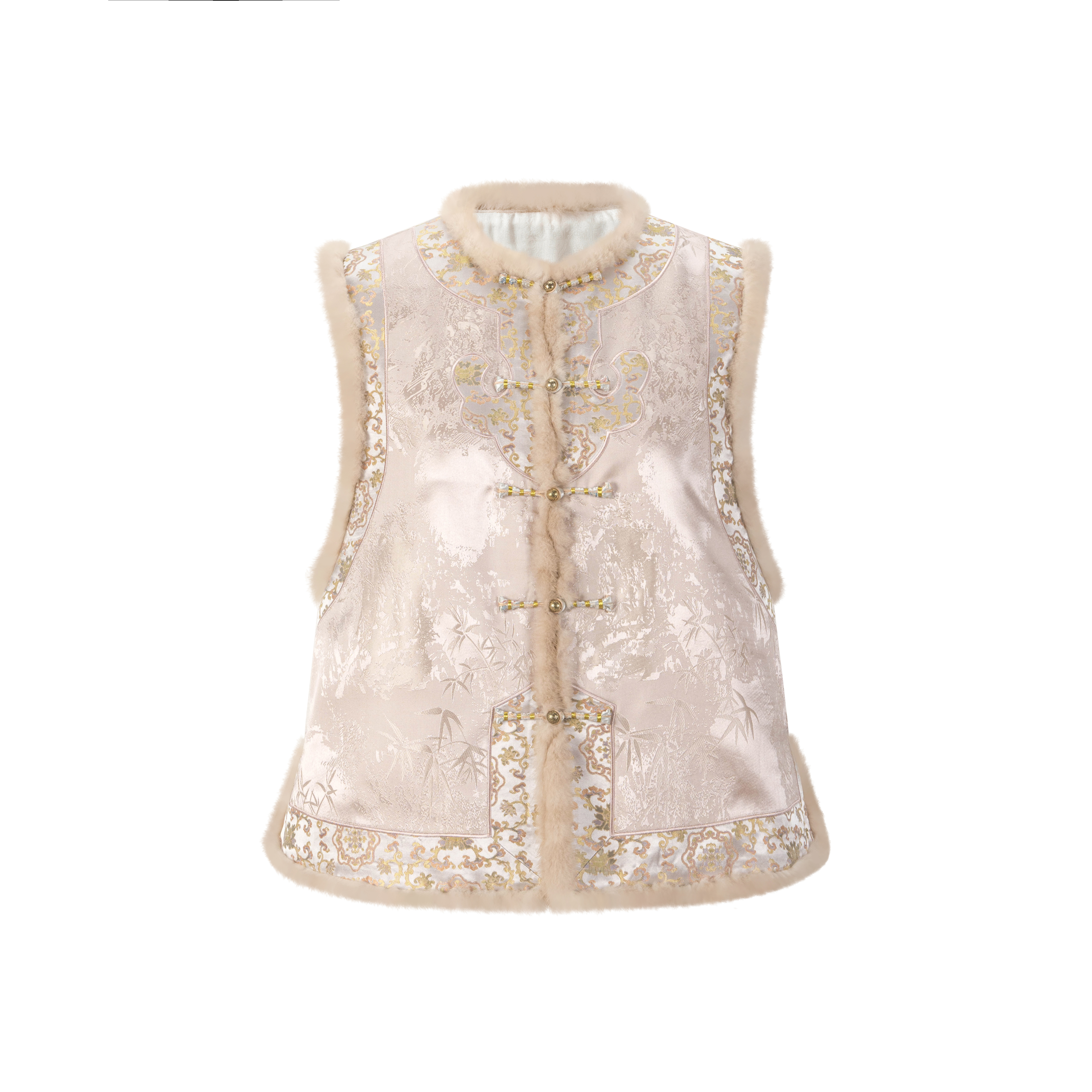 【思瑜】新中式精致小众桑蚕丝保暖马夹出街通勤时尚轻职风秋冬