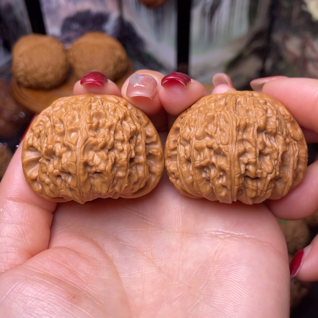 文玩核桃把件43.5白狮子