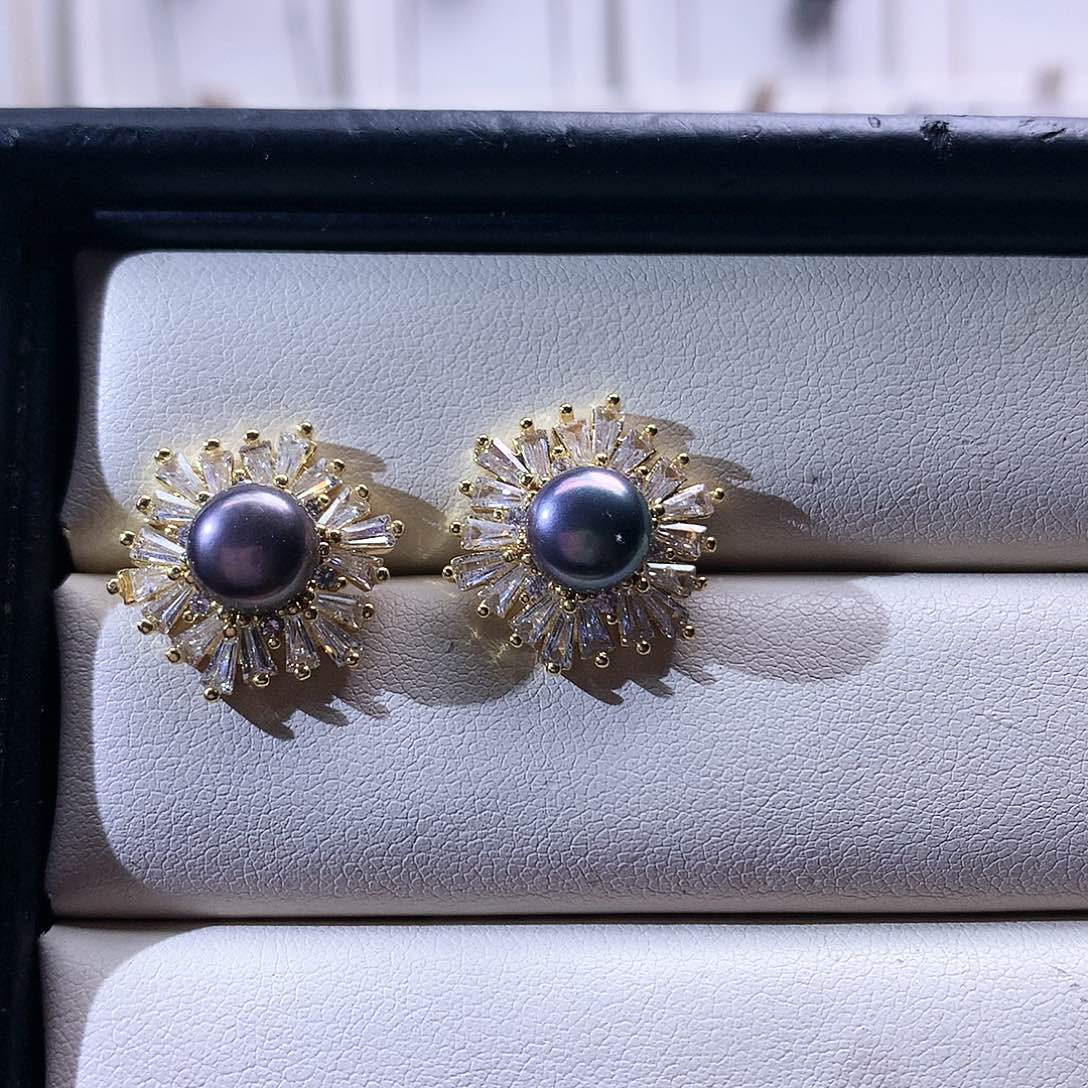 淡水珍珠耳饰未镶嵌