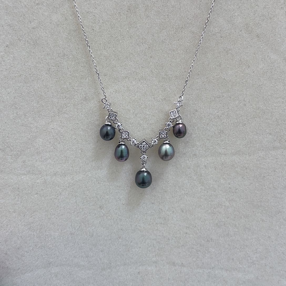 海水珍珠颈饰银S925镶嵌