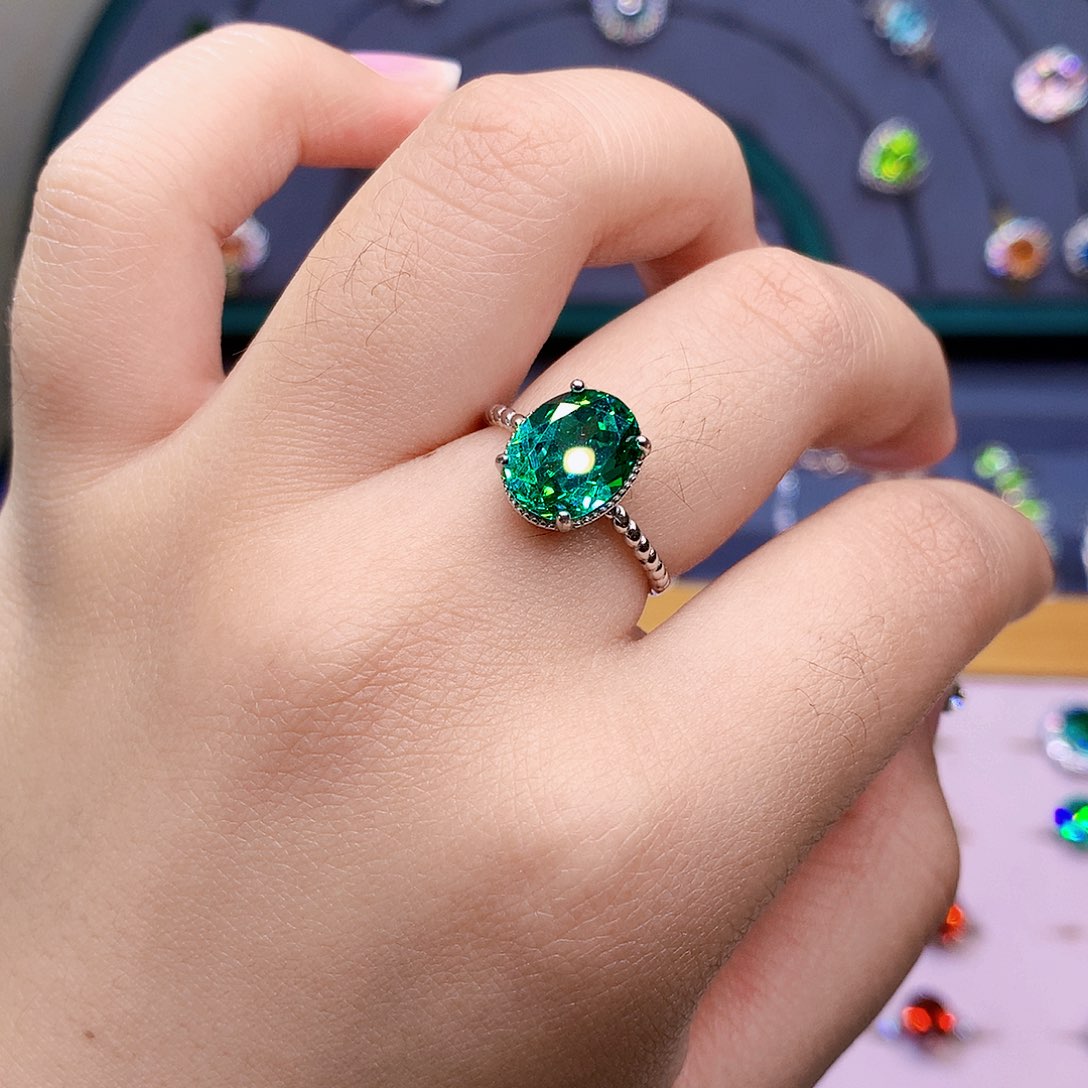 托帕石戒指银S925镶嵌