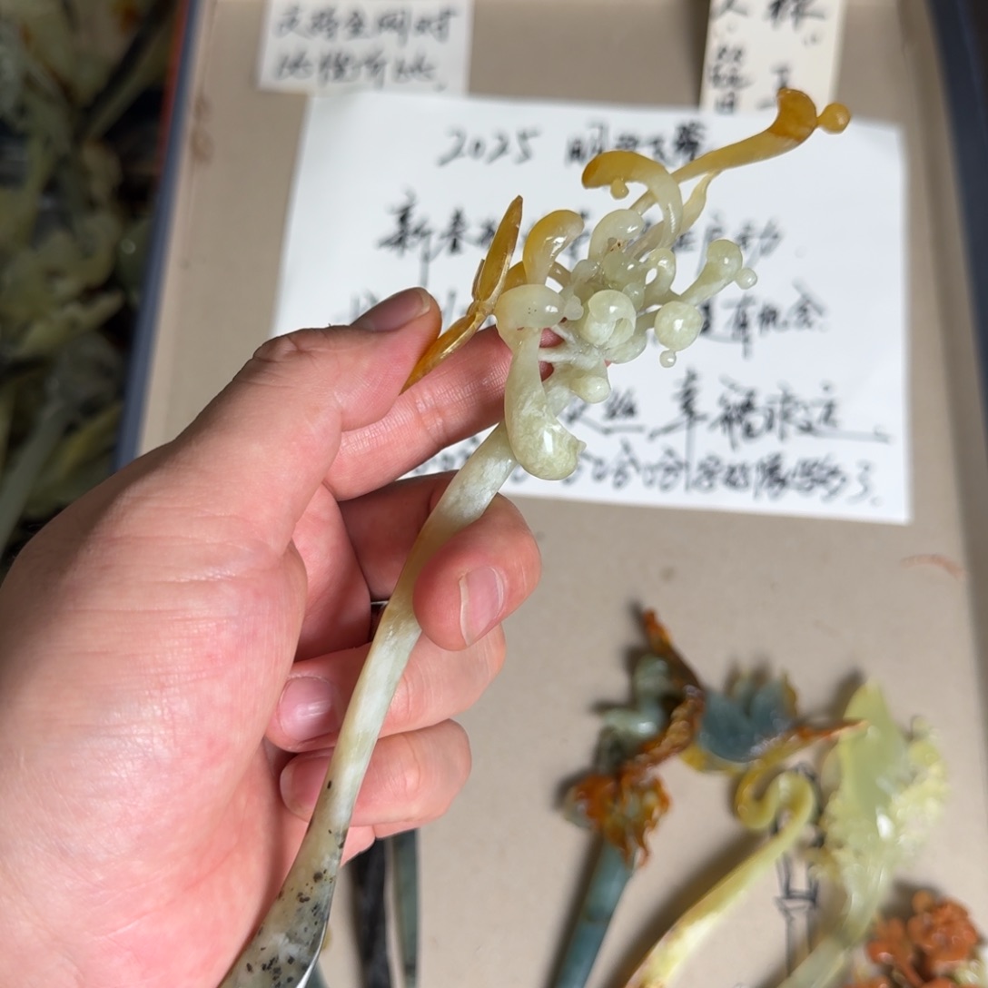 岫玉发饰未镶嵌明君玉簪贼拉好看