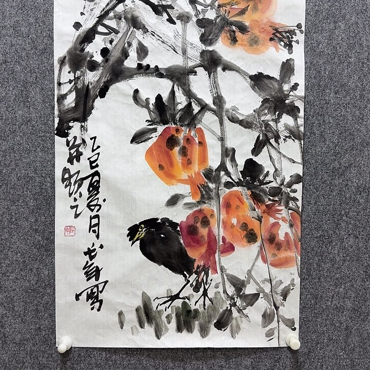 国画靳长年老师手绘作品