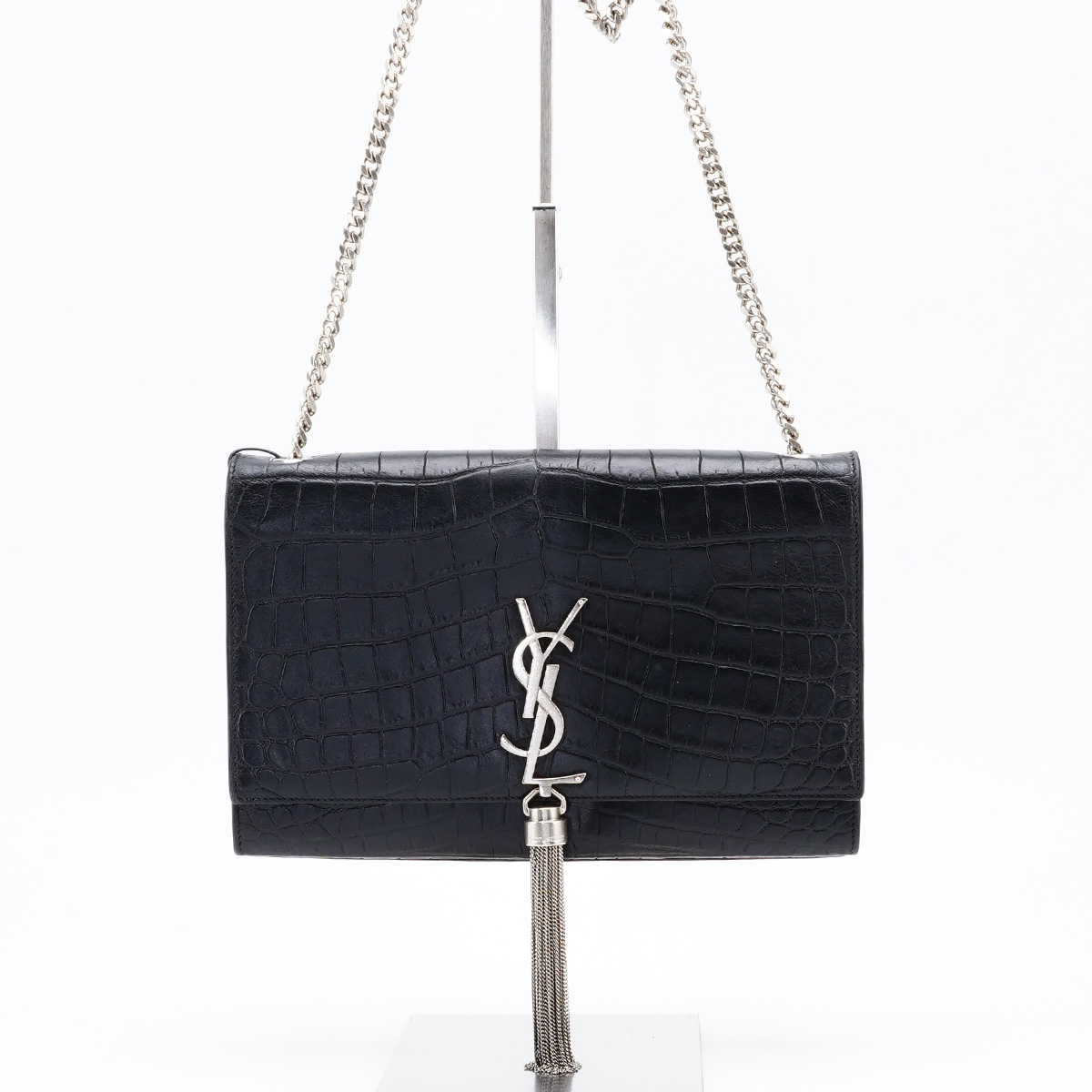 95新 YSL/圣罗兰 【总仓】流苏包中号鳄鱼纹雾面/BG22001851