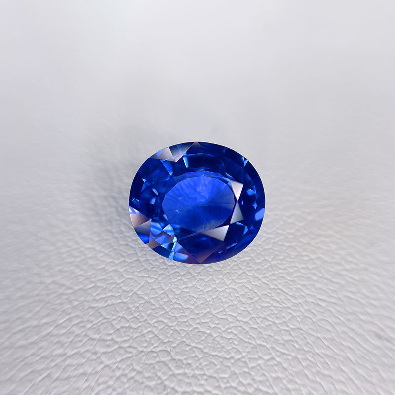 3.375克拉天然斯里兰卡矢车菊蓝宝石裸石支持复检带吉尔德证书