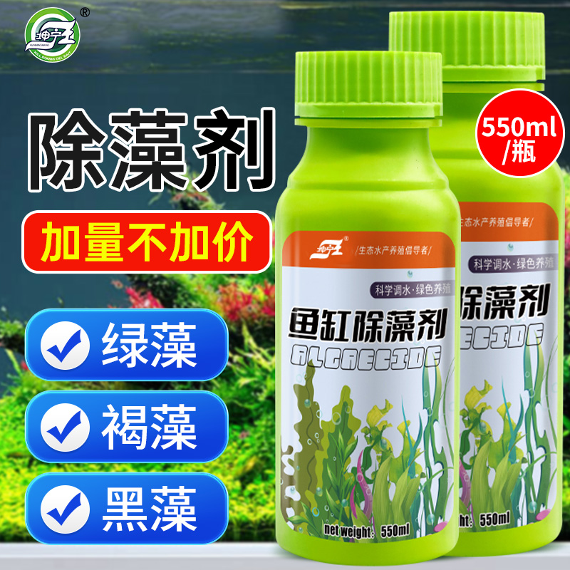 坤宁王鱼缸除藻剂鱼缸青苔清除剂灭绿藻除绿水浓缩空气缸净水剂