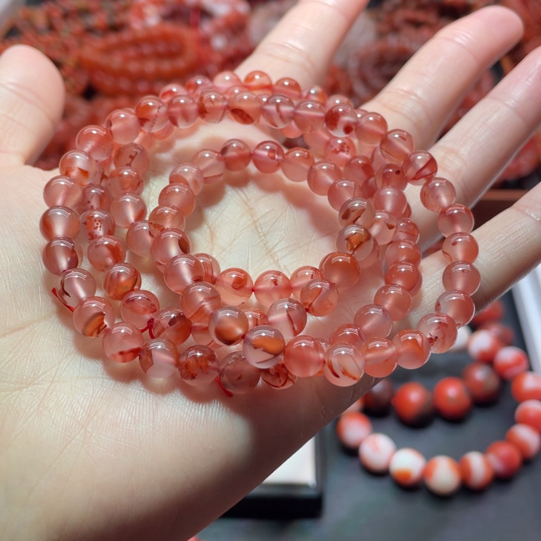 南红玛瑙手链未镶嵌浮**梦