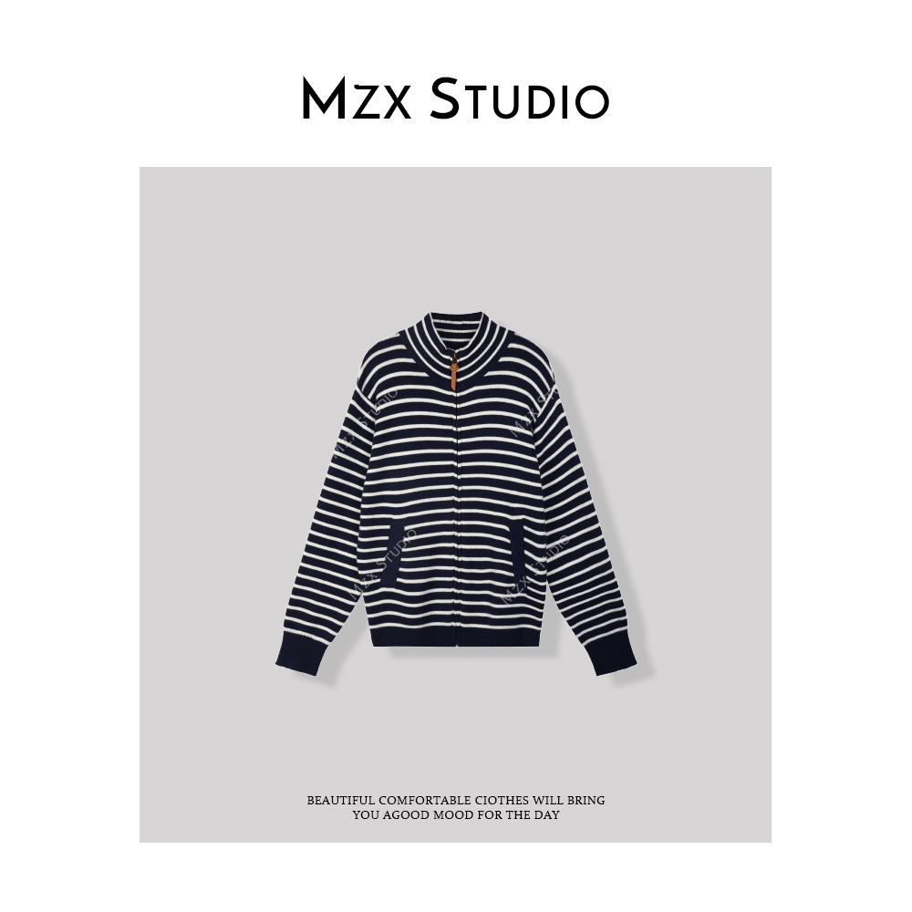 MZX 春季立领撞色条纹长袖外套WT7352-F