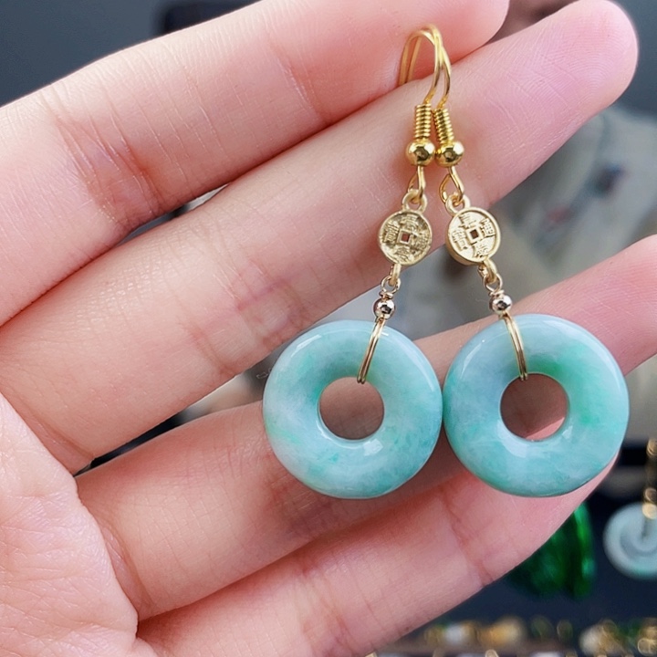 翡翠耳饰未镶嵌饰品