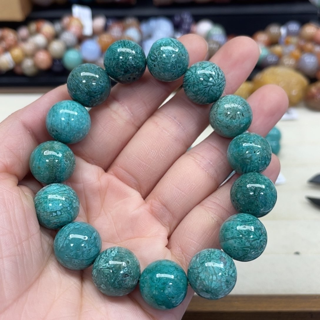 未镶嵌手串硅化珊瑚（珊瑚玉）用****0040