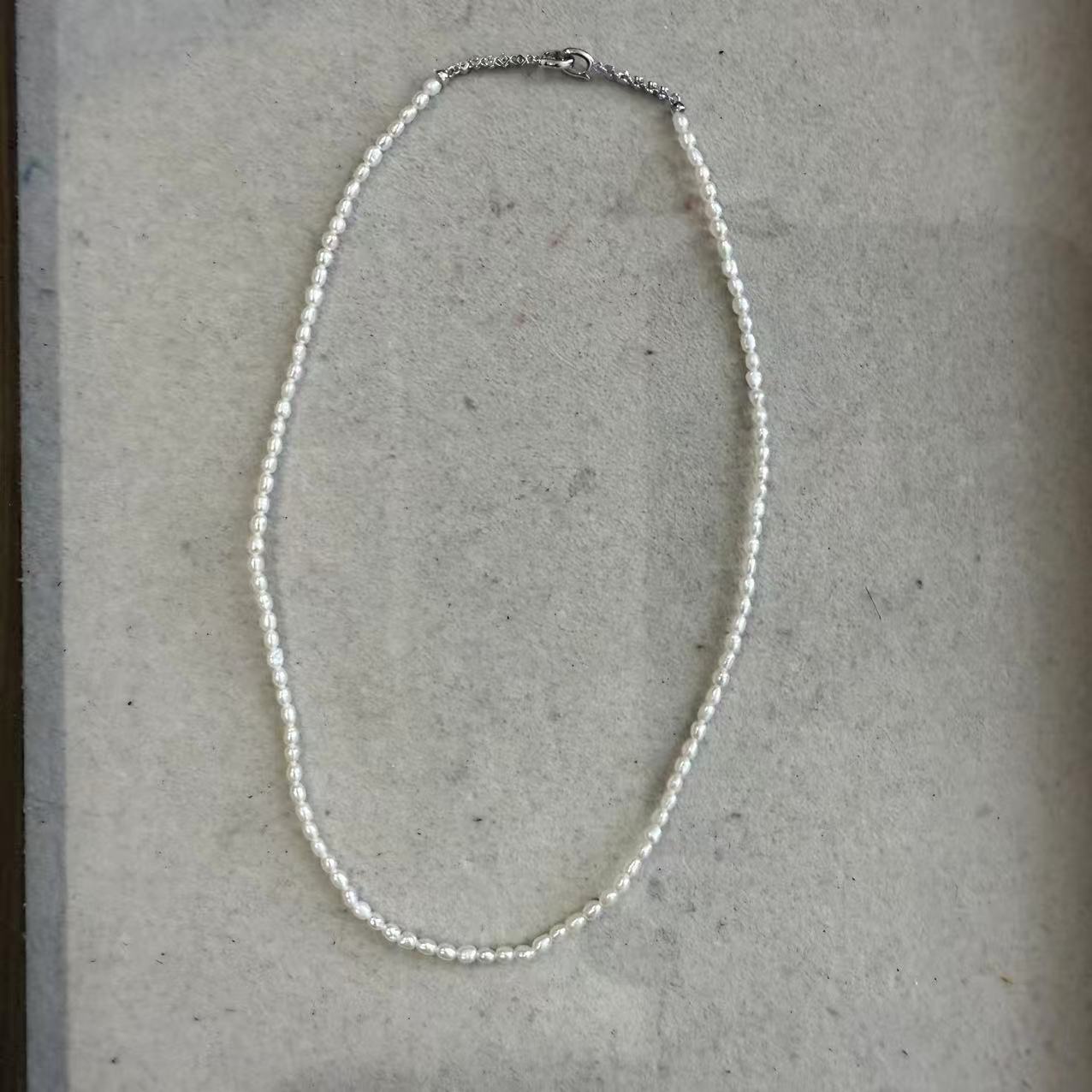 【A270】淡水珍珠小米珠米粒项链