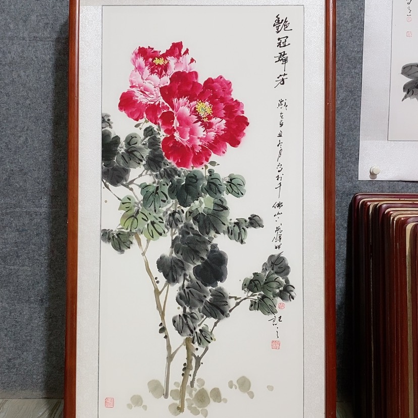 【闪购商品】国画书画作品带框125×65厘米