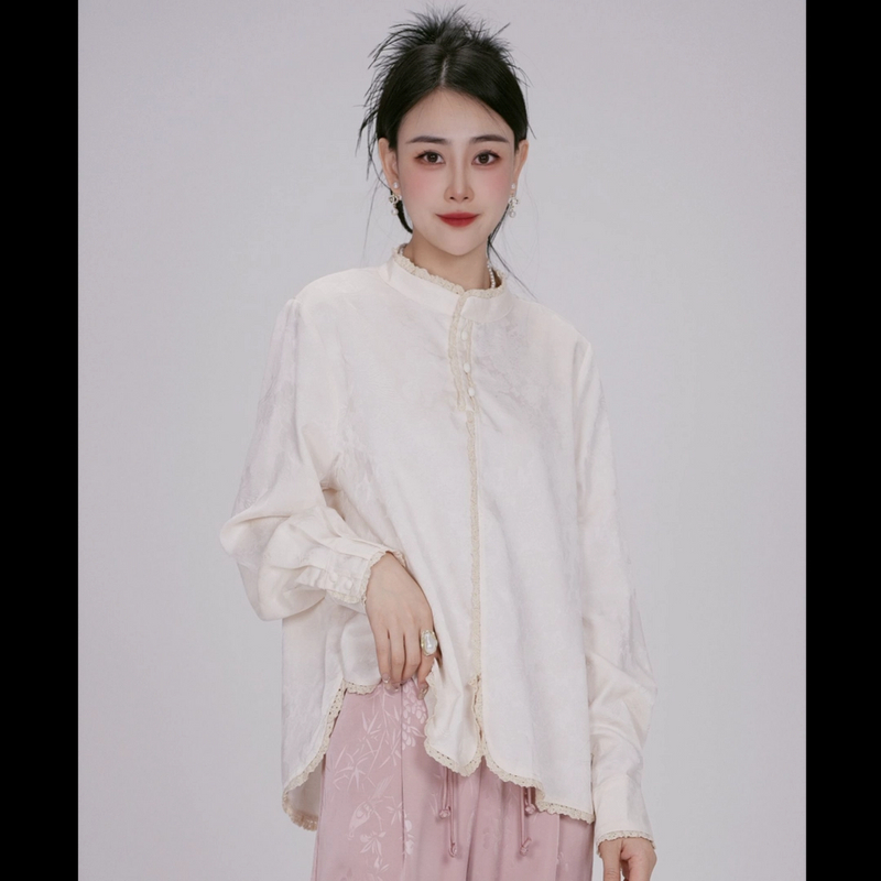 【琴琴专属】新款刺绣立领新中式国风清冷感禅意风改良刺绣上衣女装