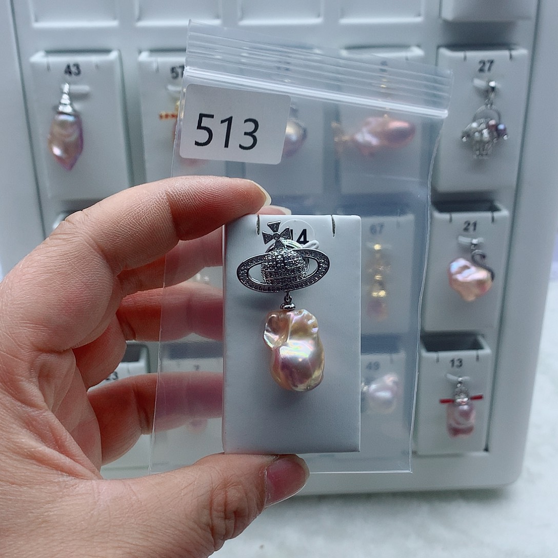 合金淡水珍珠吊坠(不含链)