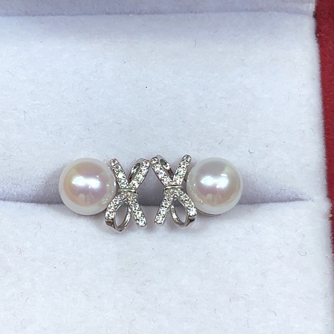 好***事淡水珍珠银S925镶嵌颈饰