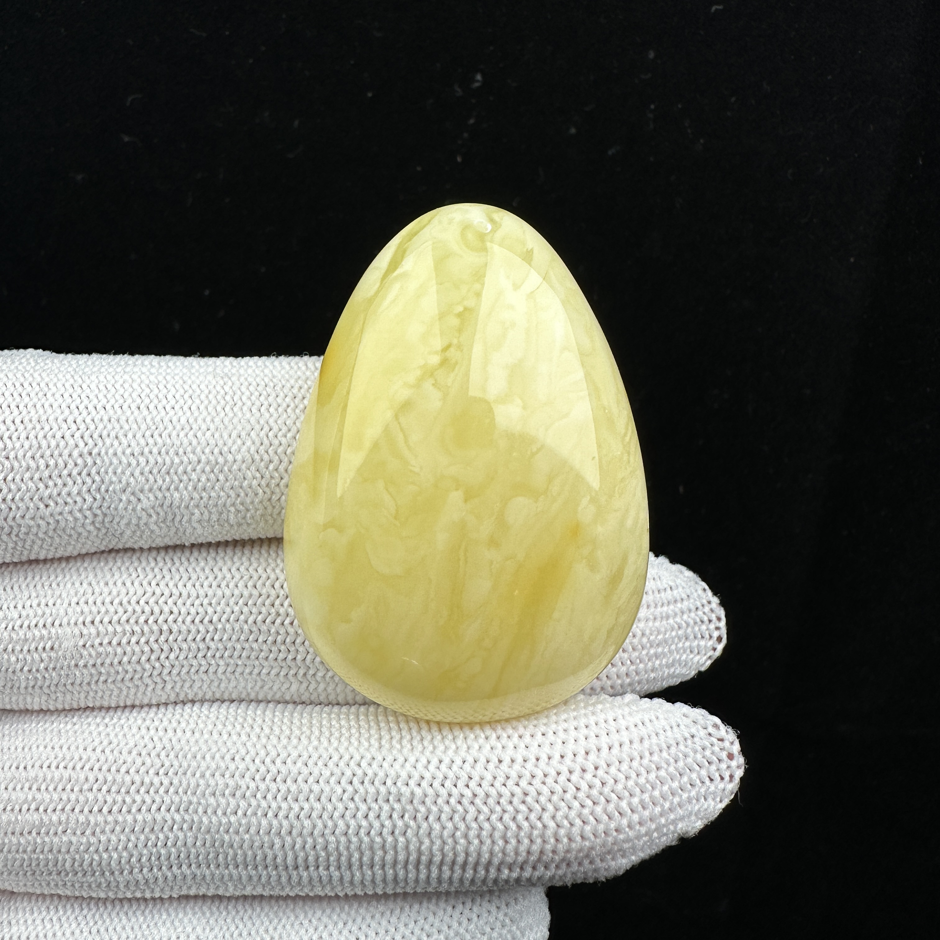 Y1837天然原矿蜜蜡水滴32x45x13mm 11.4克支持复检假一赔四