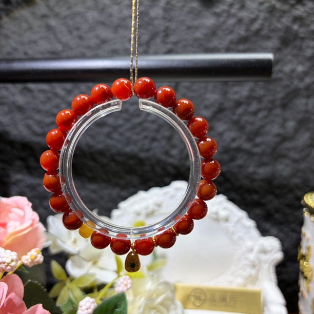 【晶澜月】W317南红玛瑙设计款手串 多样性发其一