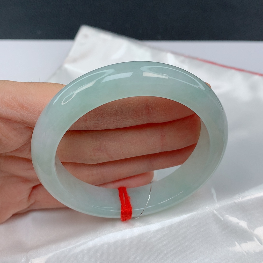 翡翠手镯未镶嵌J**y55.3正圈晴水冰丝