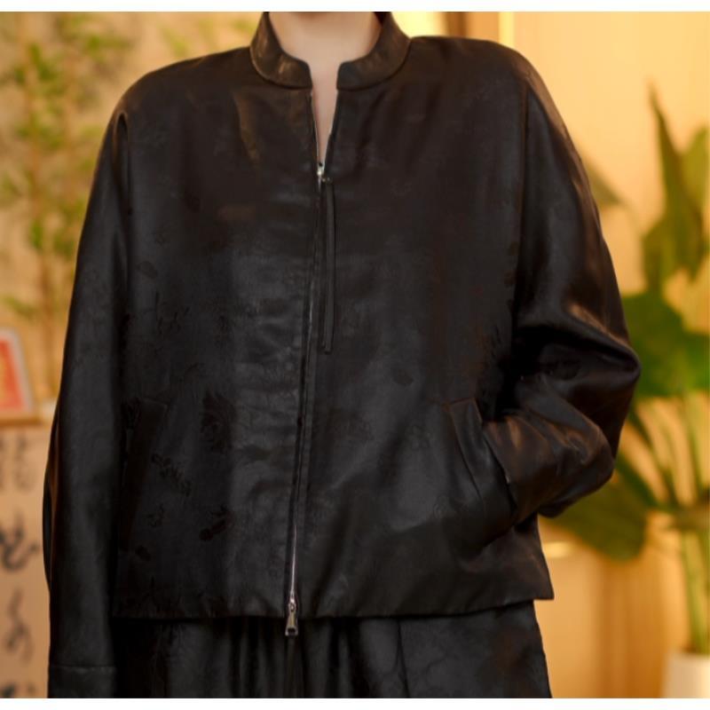 芹 新中式国风 1122256 重磅 桑蚕丝 秋冬款 时尚棉服外套 