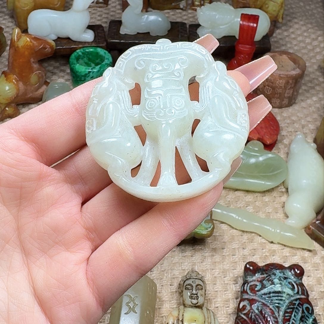 白玉菩提吊坠挂件