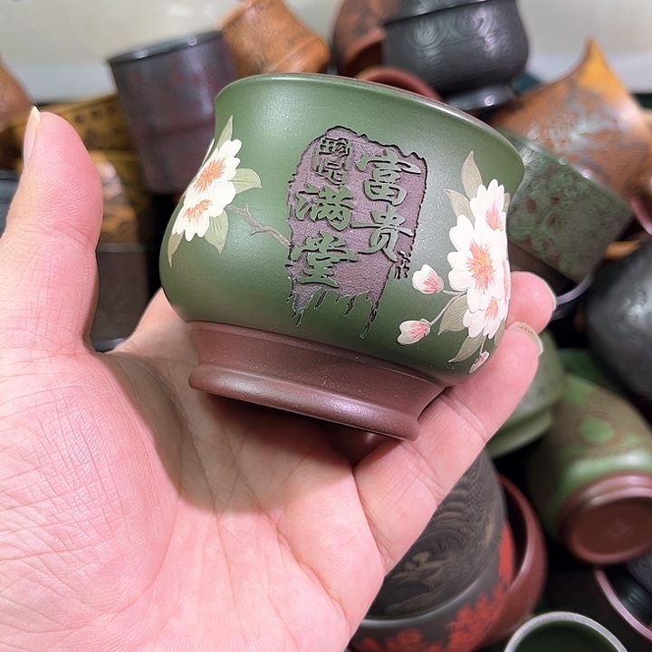 茶杯紫砂全手工紫砂主人杯 