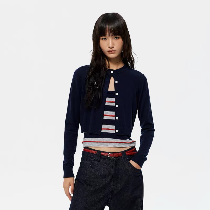 秋冬新品提花棒针量感针织开衫