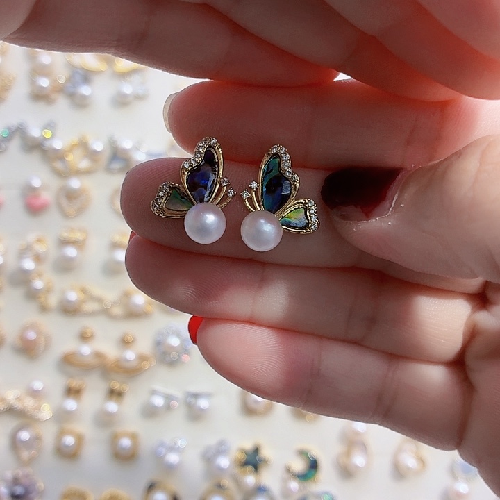 耳饰合金淡水珍珠