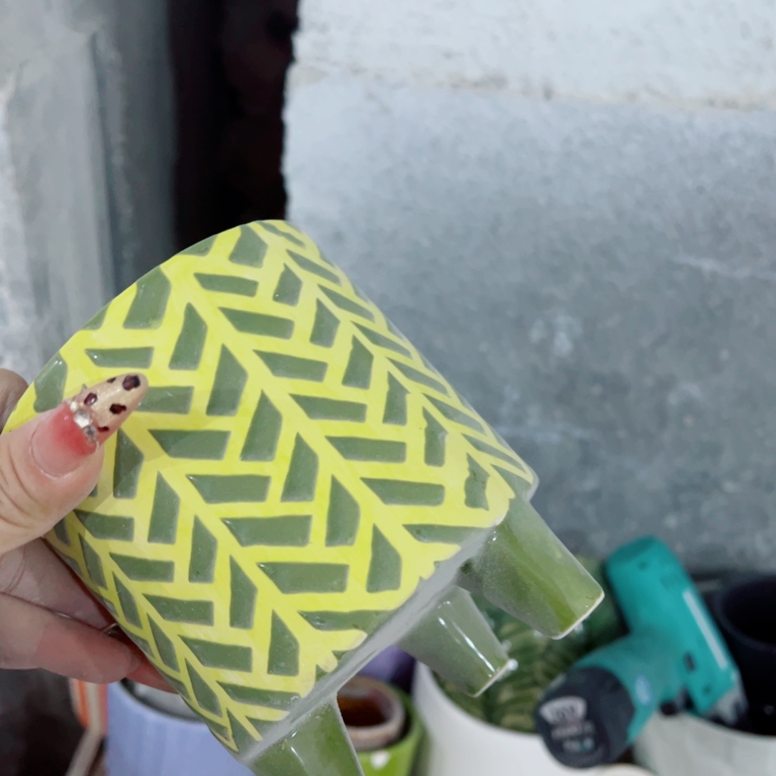 有孔，陶瓷花盆满10米包邮发货