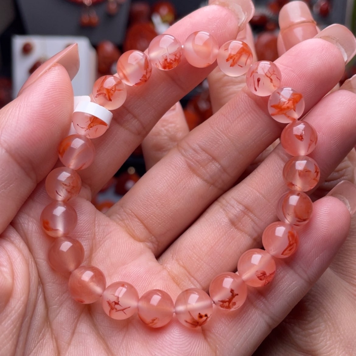 【闪购商品】南红玛瑙8➕冰飘手串未镶嵌