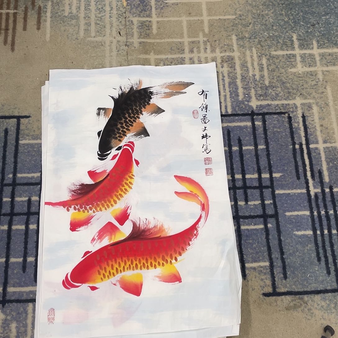 国画张老师四尺三开11111