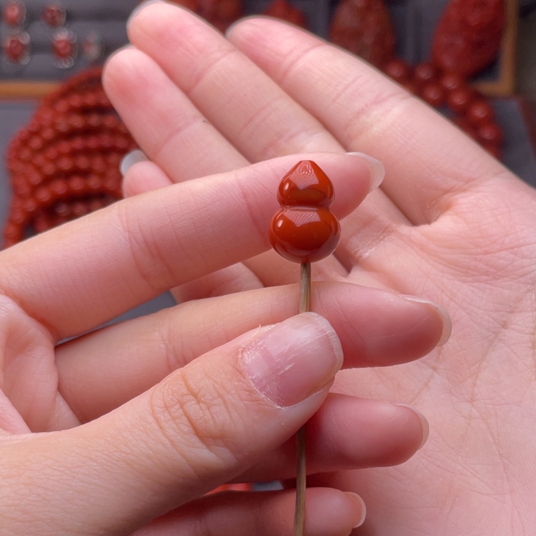 南红玛瑙未镶嵌配饰卡11mm