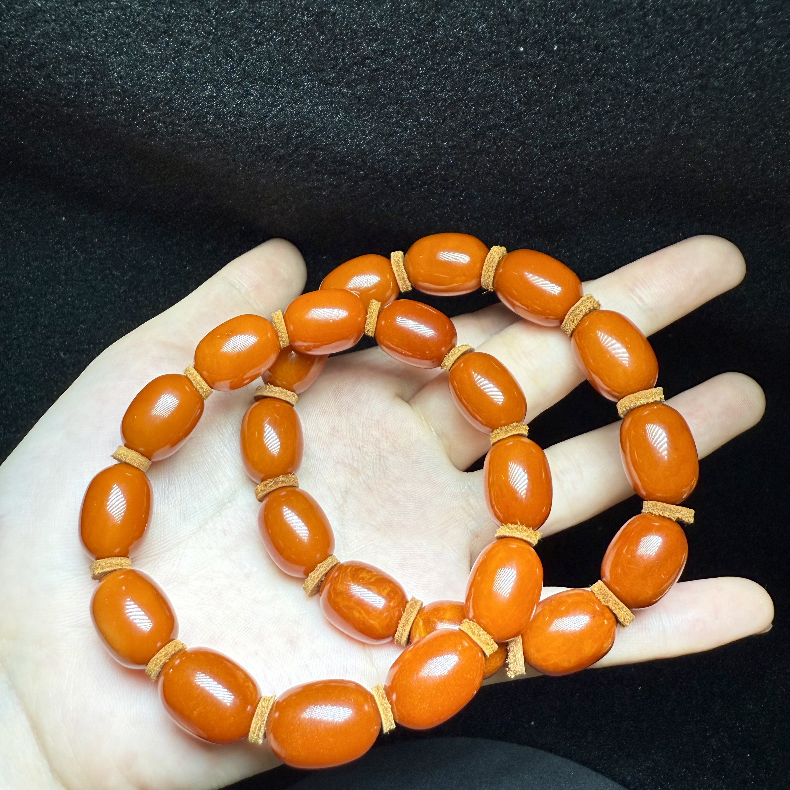 【阿铸严选】04 Z68971-蜜蜡枣珠手串-多样性发一件-11*16mm