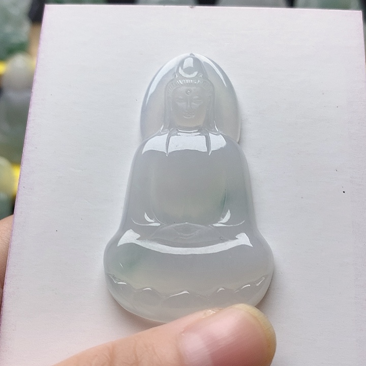 翡翠未镶嵌吊坠(不含链)素衣观音