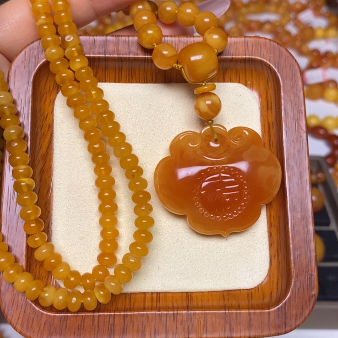 【闪购商品】蜜蜡颈饰未镶嵌项链