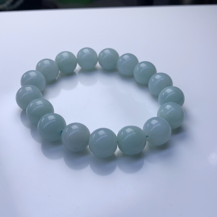 翡翠手串未镶嵌12.3mm！